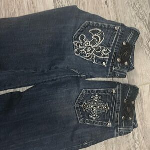 2 pair of miss me 27’ boot cut jeans